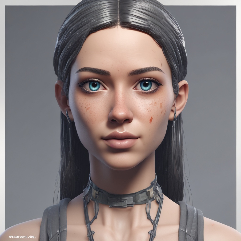 Generated AI character's face